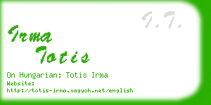 irma totis business card
